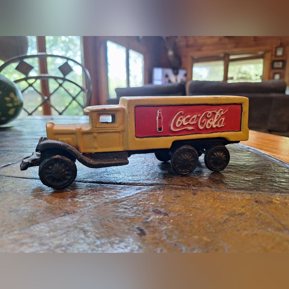 Coca Cola Vintage Toy Truck - Yellow and Red